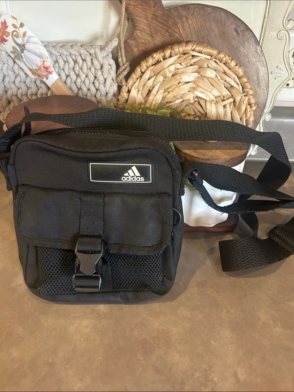 adidas Black Amplifier 2 Festival Compact Crossbody Bag